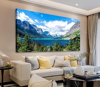Landscape Saint Mary Lake Canvas Wall Art