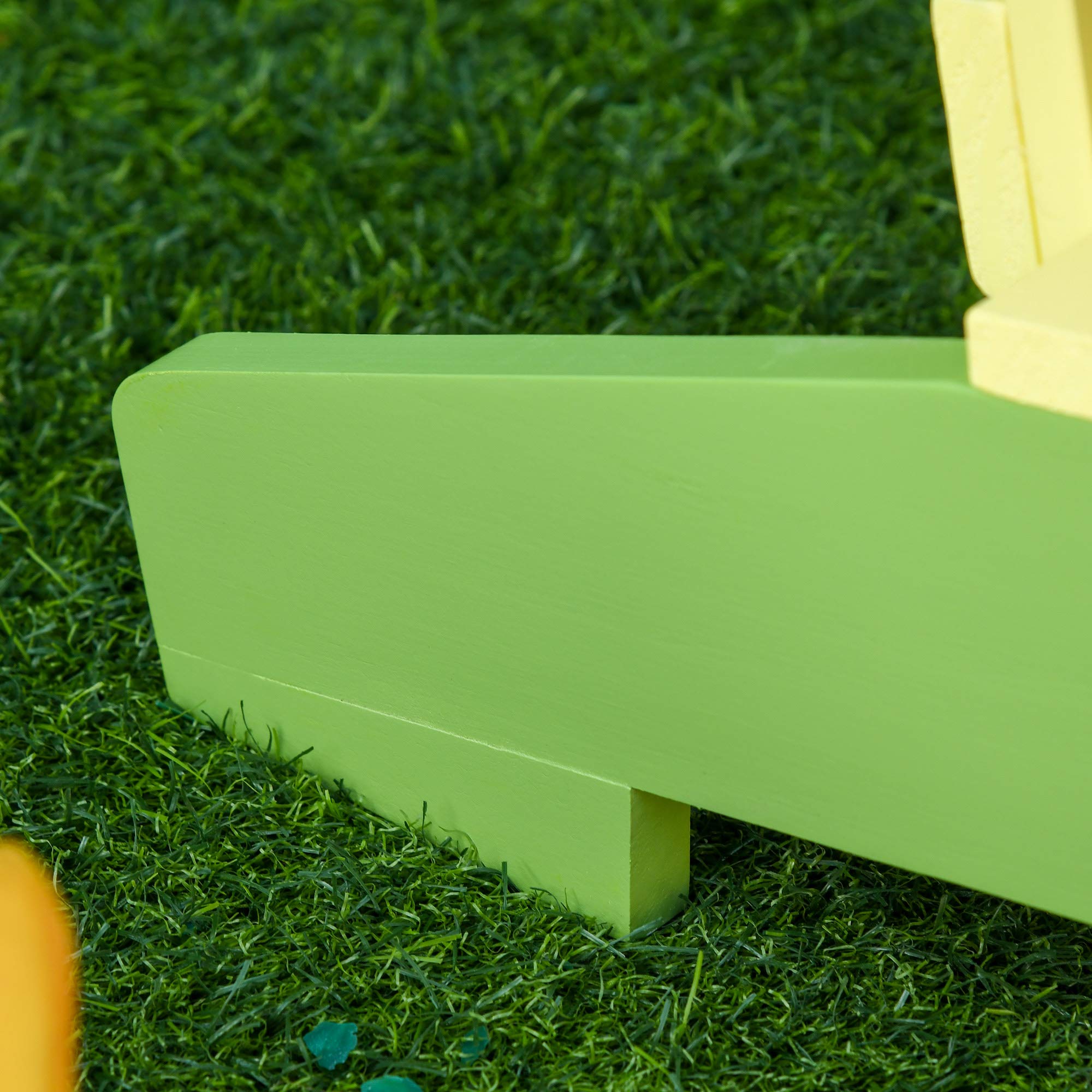 Outsunny Sedia per Bambini 1-4 Anni Ergonomica in Legno di Pino, Sedia Adirondack da Giardino con Vernice Atossica, Braccioli e Schienale, Uso Interno ed Esterno, 51x50x52.5cm, Verde