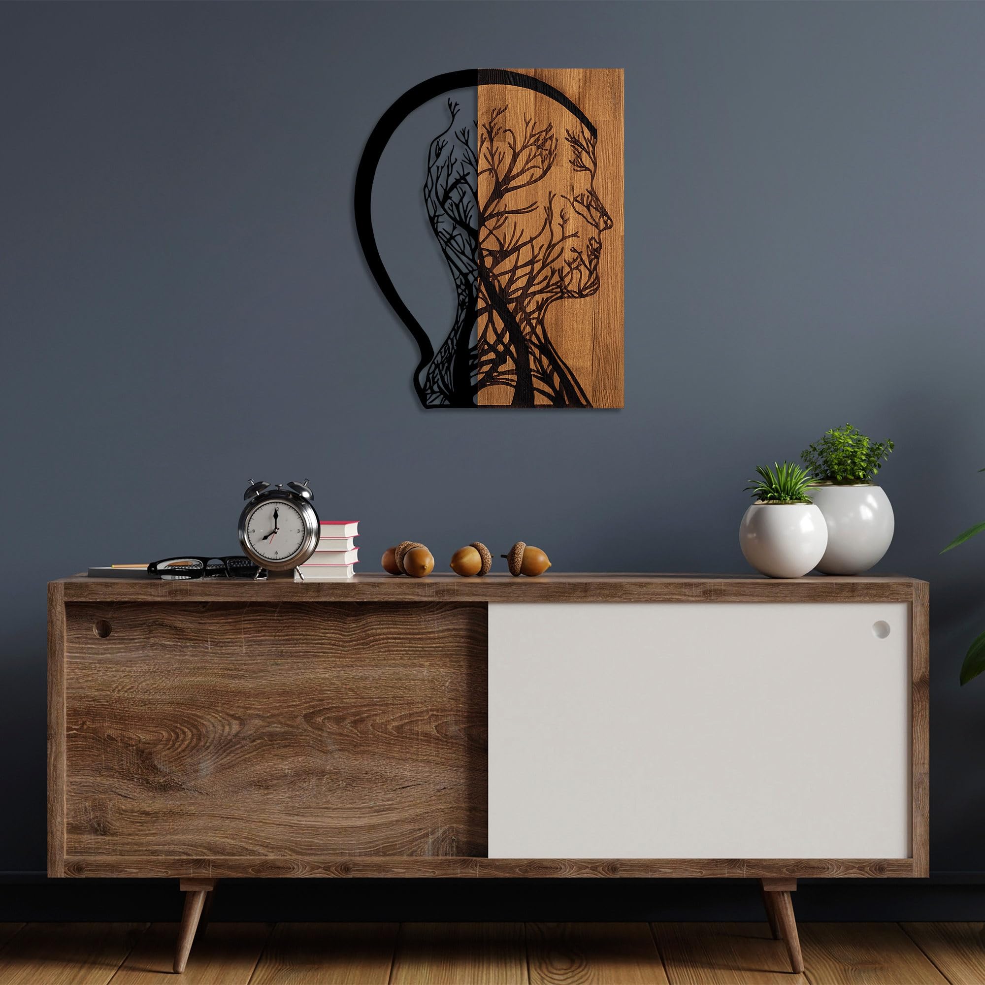 Accessoire mural en bois pour habiller un mur vide avec élégance Wallity
