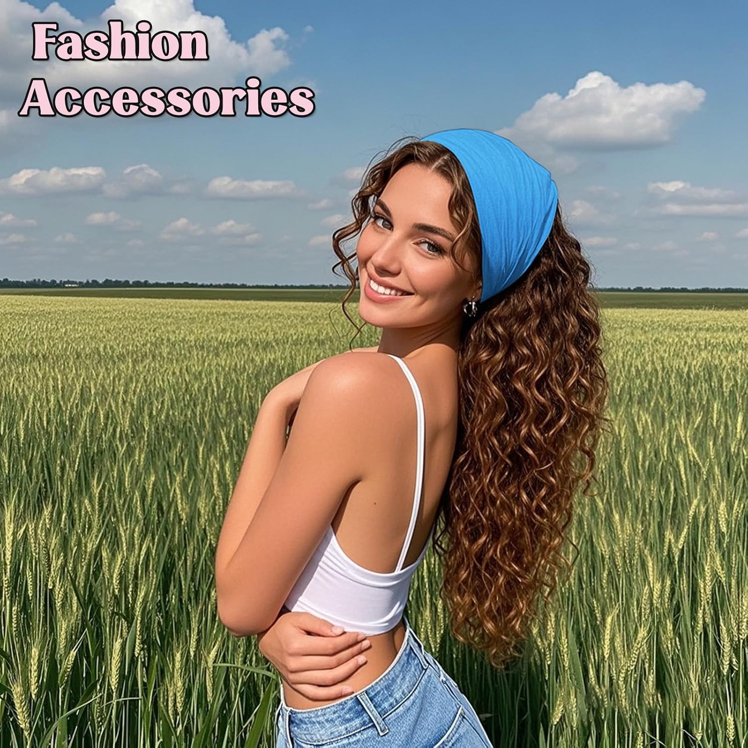 Hair Bandanas for Women, Solid Color Mens Bandana Classic Womens Neck Scarf for Vacation Beach Travel Leisure