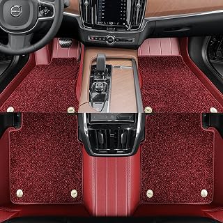 Imitation Cashmere Car Floor Mats for Volvo XC40 1st Generation Facelift SUV 5 Seats 2023- Fully Surrounded Special Foot Pad Waterproof Full Covered Car Foot Carpets,D-Australian Plush