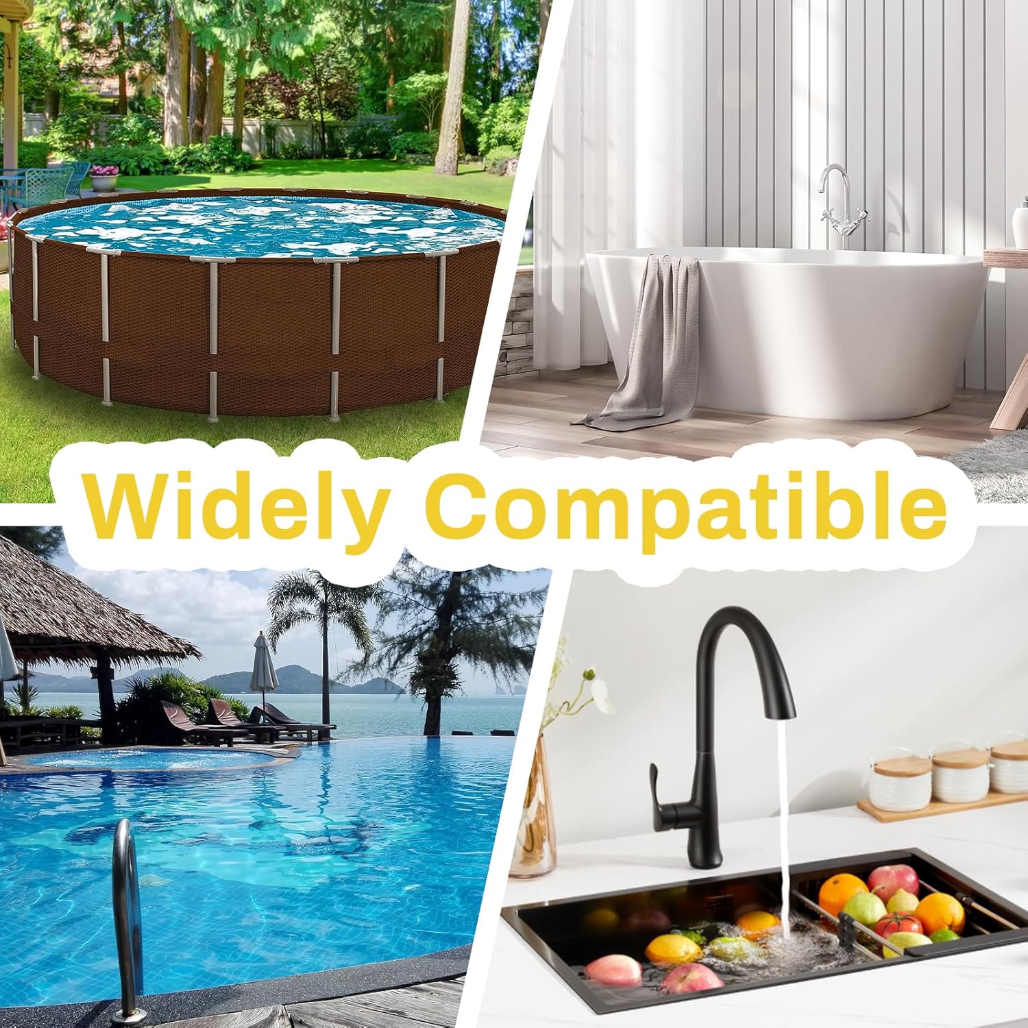 3 Pieces Pool Winterizing Plug - 1" to 2" Swimming Pool Winter Expansion Plugs with SS Screw, Stainless Steel Bolts, Heavy Duty Rubber, Replacement Pool Winter Expansion Plug