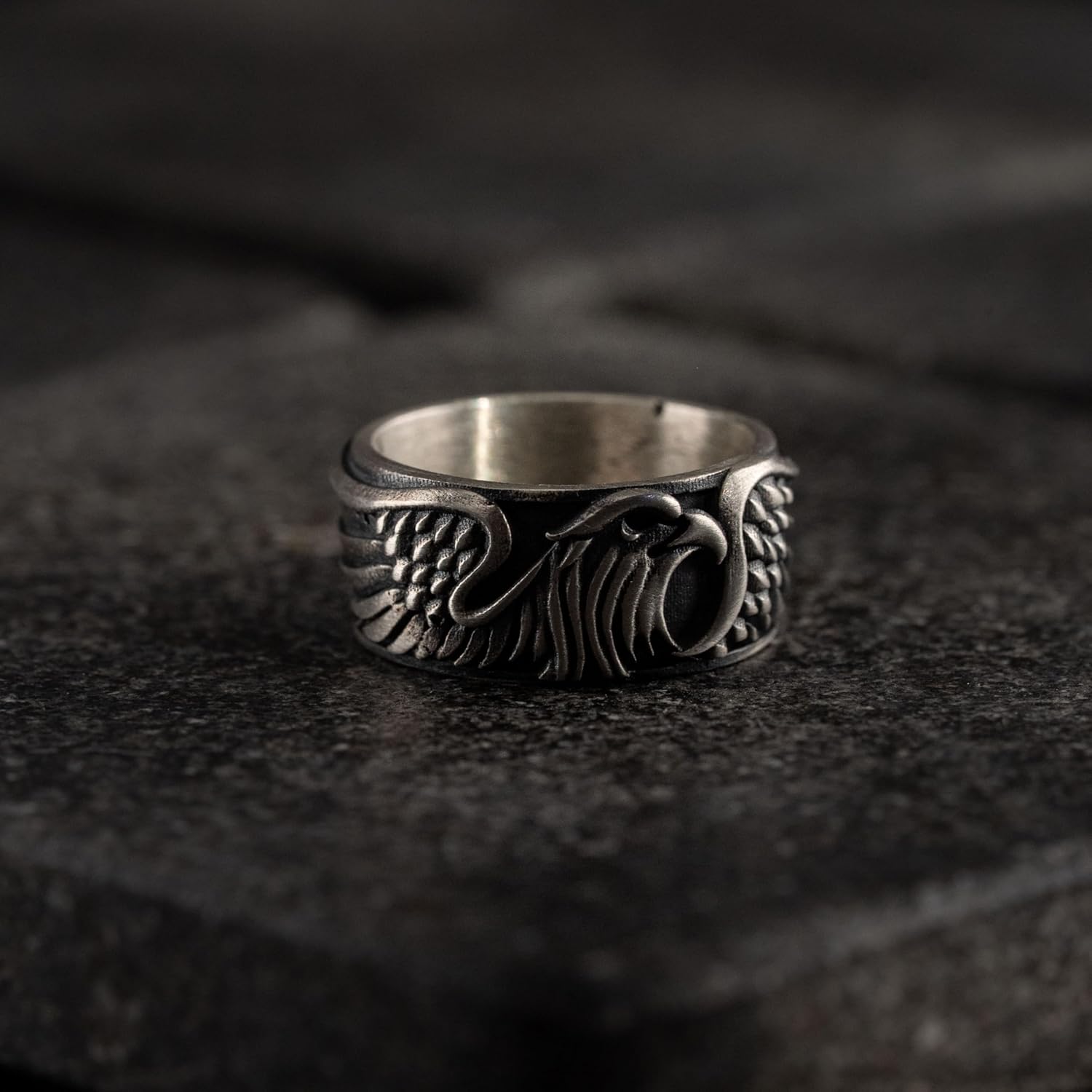 Handmade 925 Sterling Silver Viking Pirate Skull Ring, Gothic Norse Mythology Animal Symbol Jewelry, Unique Unisex Heroic Gift