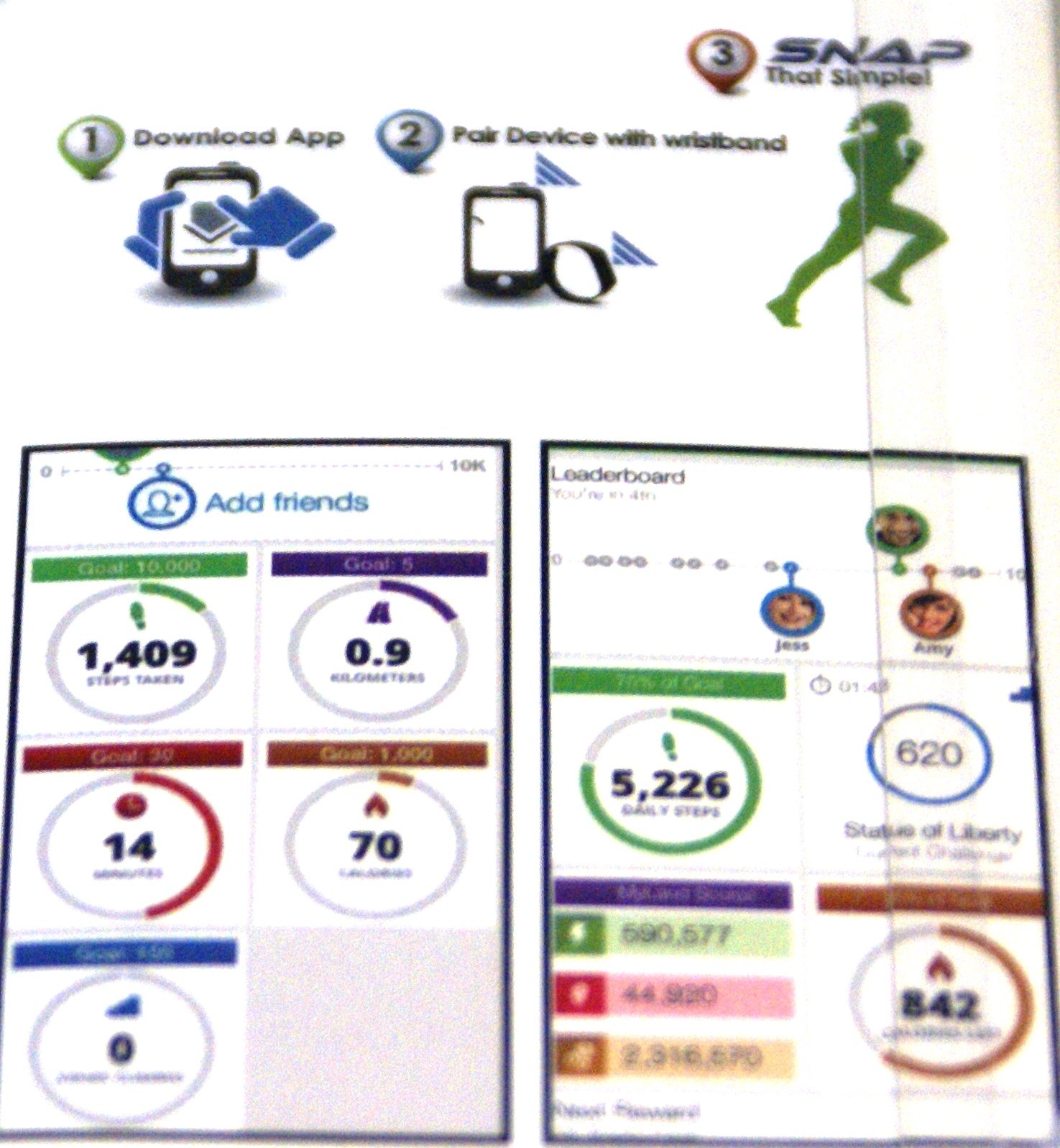 3plus International Inc 3Plus Snap Tracker aktywności – śledzi aktywność snu i kalorie