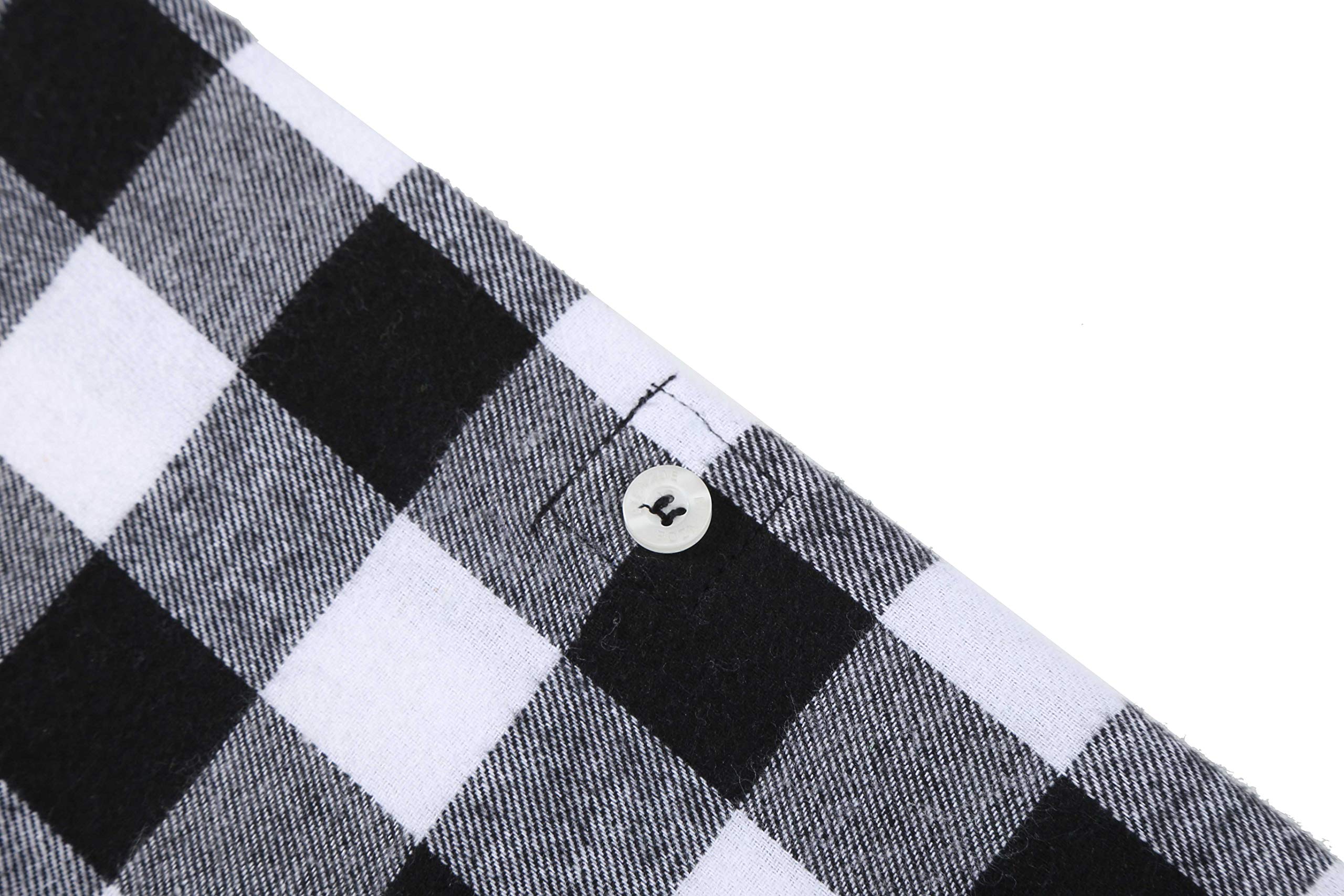 Bienzoe Garçon Flanelle Coton Manche Longue Plaid Chemise