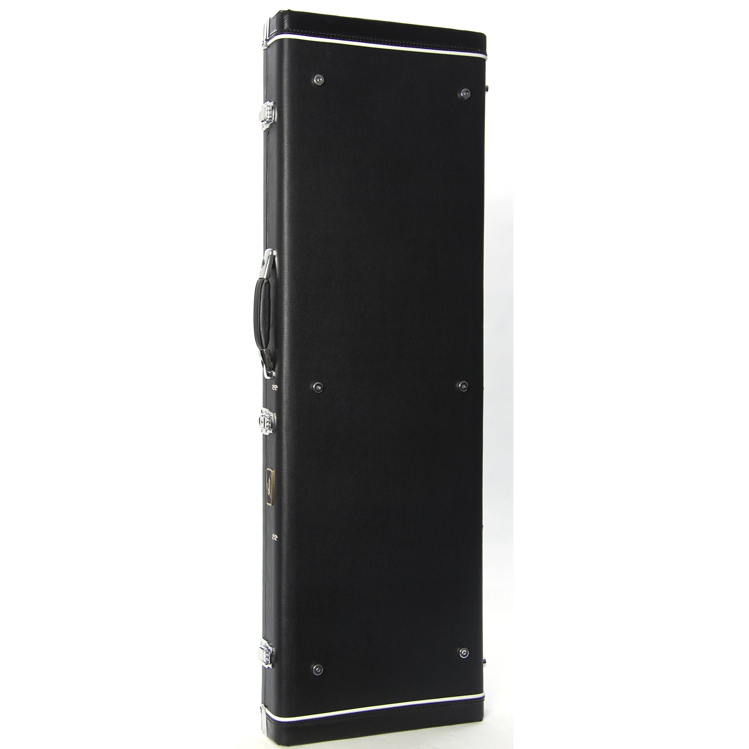 Fame EB-1 Electric Bass Case, Schwarz, Wetterfest, E-Bass Koffer mit Polsterung, Zubehörfach, Passend für J-, P-, MM-Style Bässe, Robuste Metallschnallen, Ideal für den Einsatz on the Road