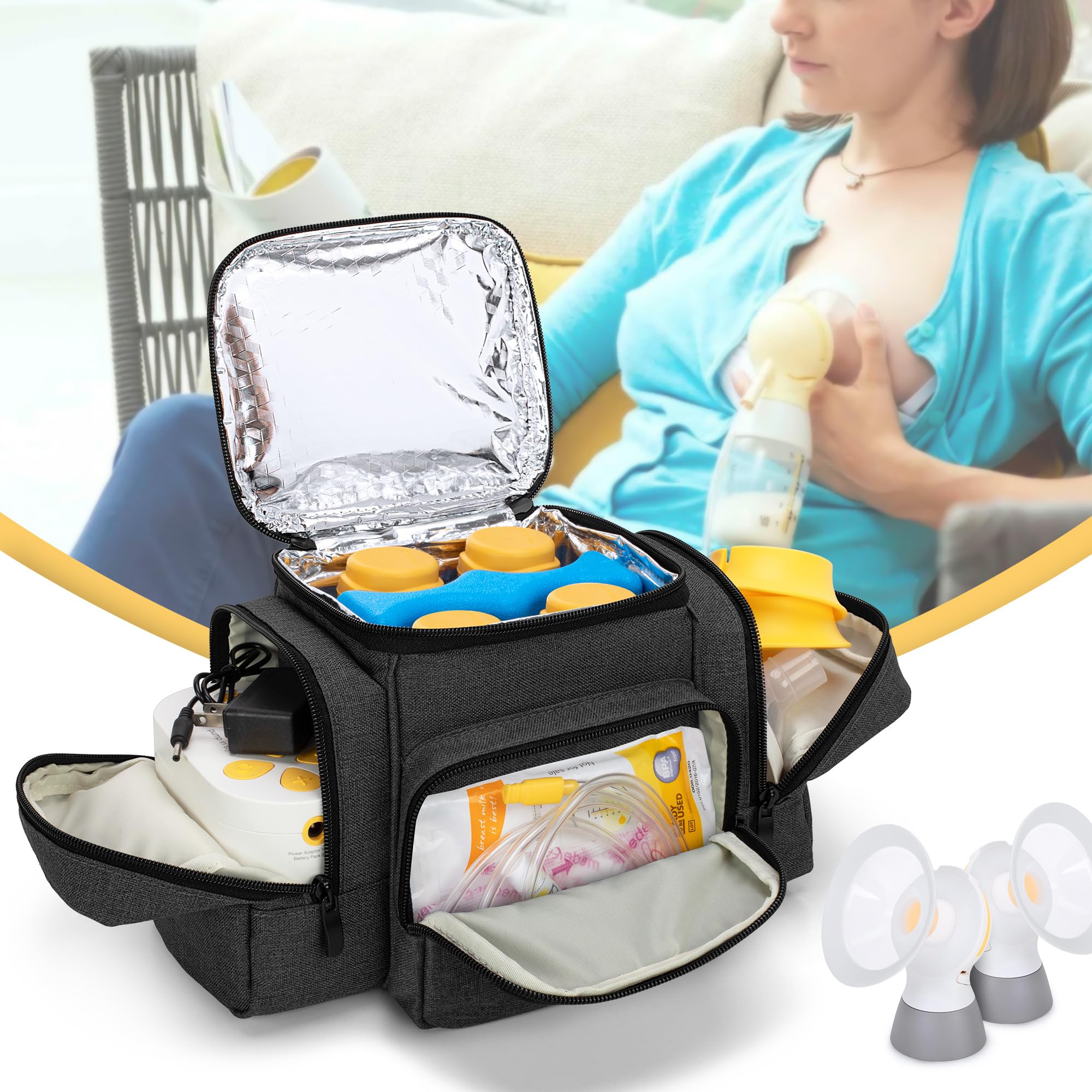 Milk Storage Bags Breastmilk Damero Wearable Breast Pump Bag