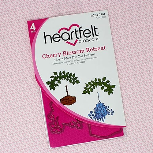 Bundle Heartfelt Creations Cherry Blossom Retreat Collection Troqueles + Juego de sellos, HCD17231+HCPC3867