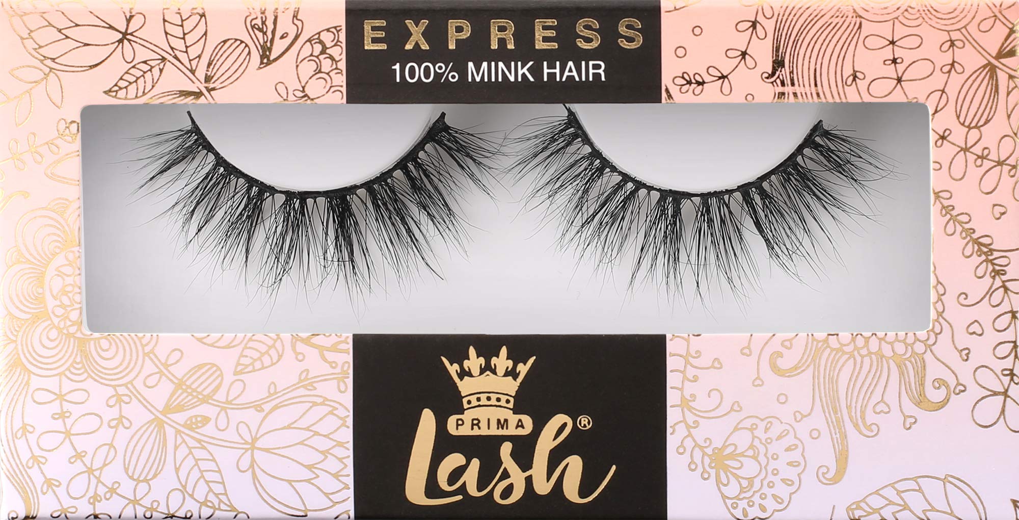 Prima Lash3DMink Lashes. 5-pair Natural Looking False Eyelashes. Re-usable 20-25 times. Vain