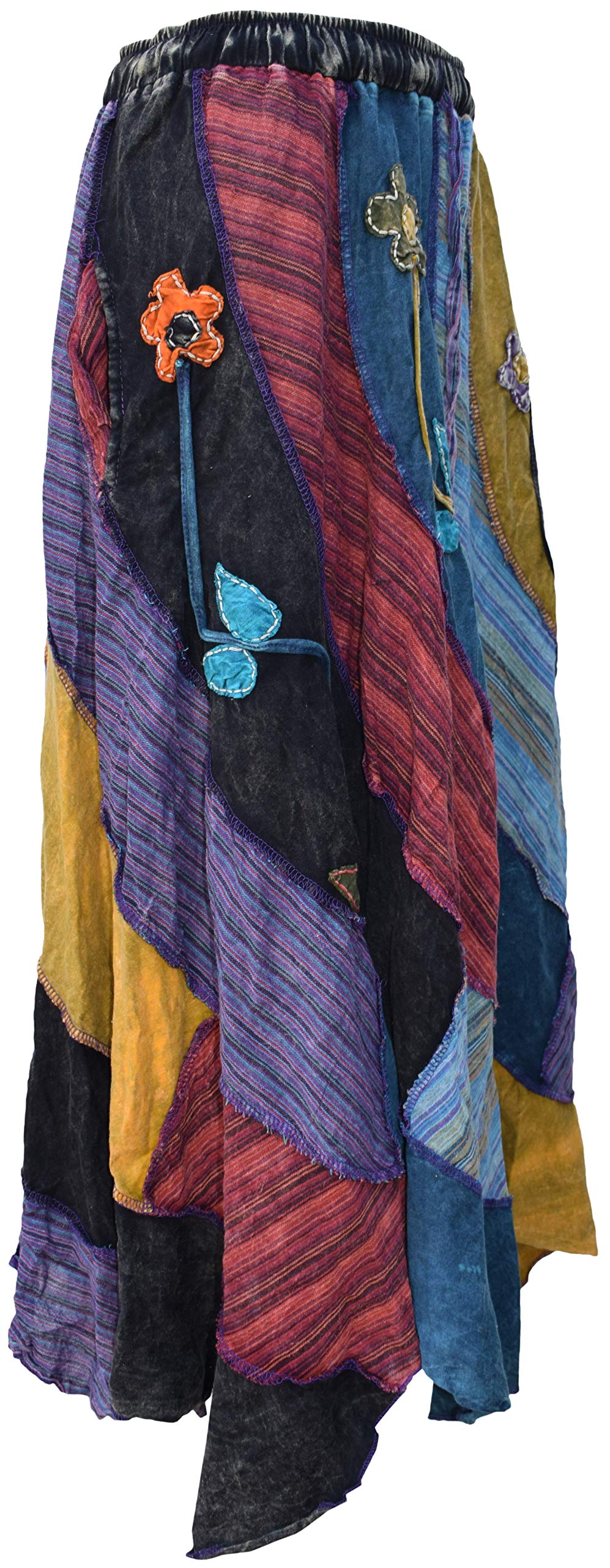 Gheri Da Donna Patchwork Zingara Stampato Hippy Gonna