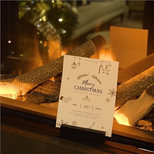 Miniatura 6 de FAIRGOOD - Paquete de 20 tarjeteros de madera negra  Soportes de madera para números de mesa, soporte para tarjetas de nombre, soportes de mesa de