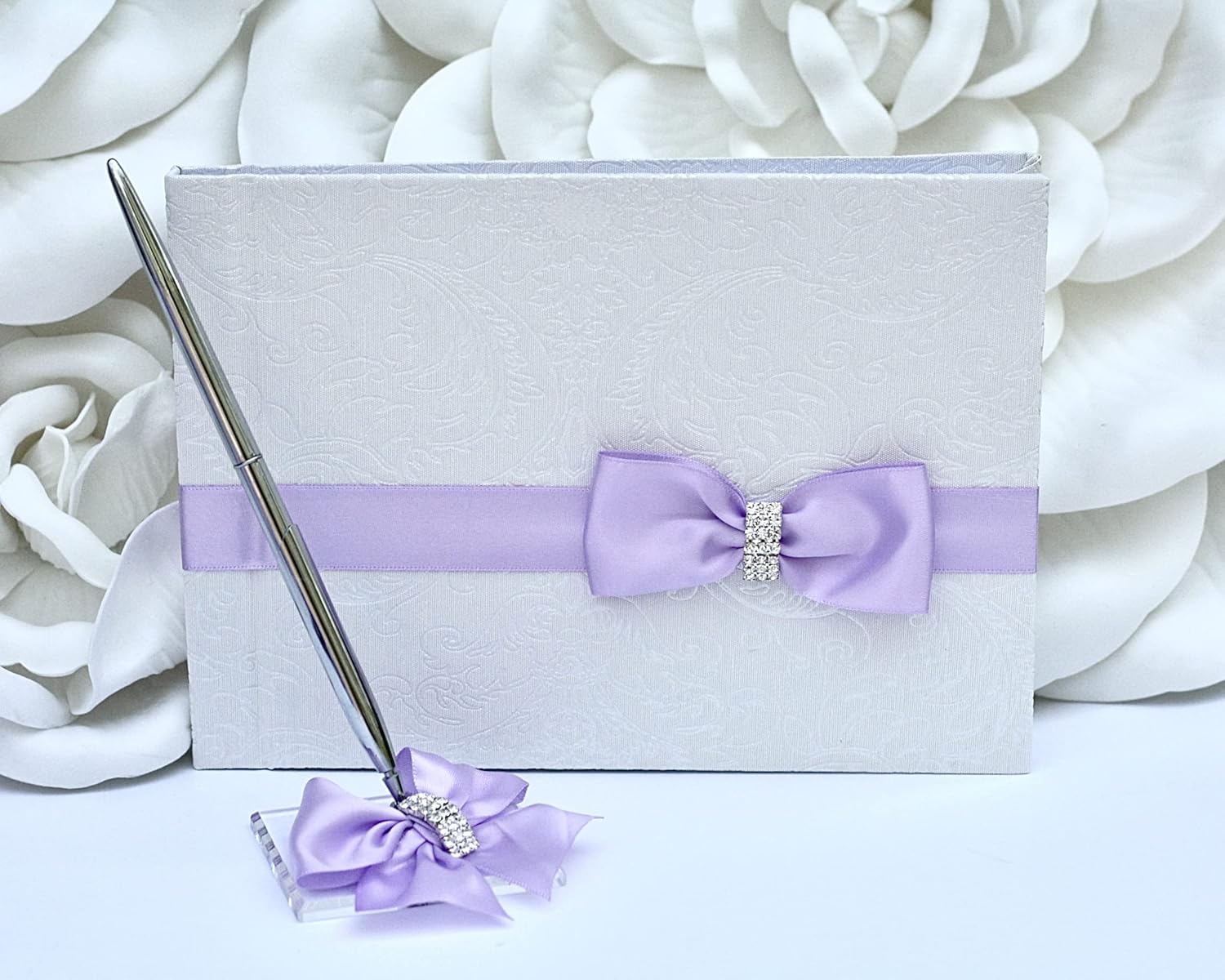 Flower Girl Basket and Ring Bearer Pillow Set ONLY in Ivory and Lavender Color