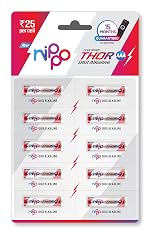 Nippo Thor Leakproof Alkaline AAA Batteries 1.5V | Longer Lasting Batteries | Guaranteed 15 Months in Remote | Eco Friendly | Suited for All Types of Modern Devices|Pack of 10