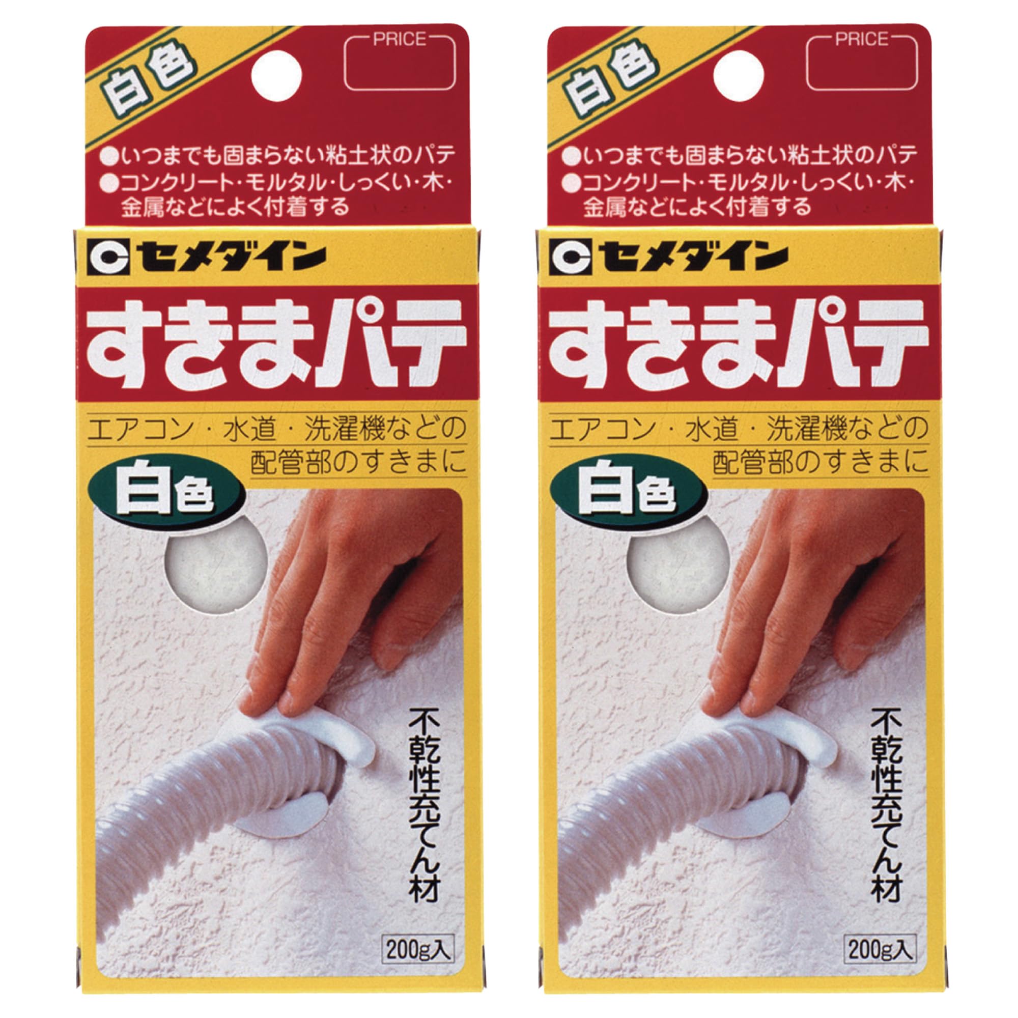 セメダイン(Cemedine) すきまパテ 不乾性充てん材 白 200g 排水溝…