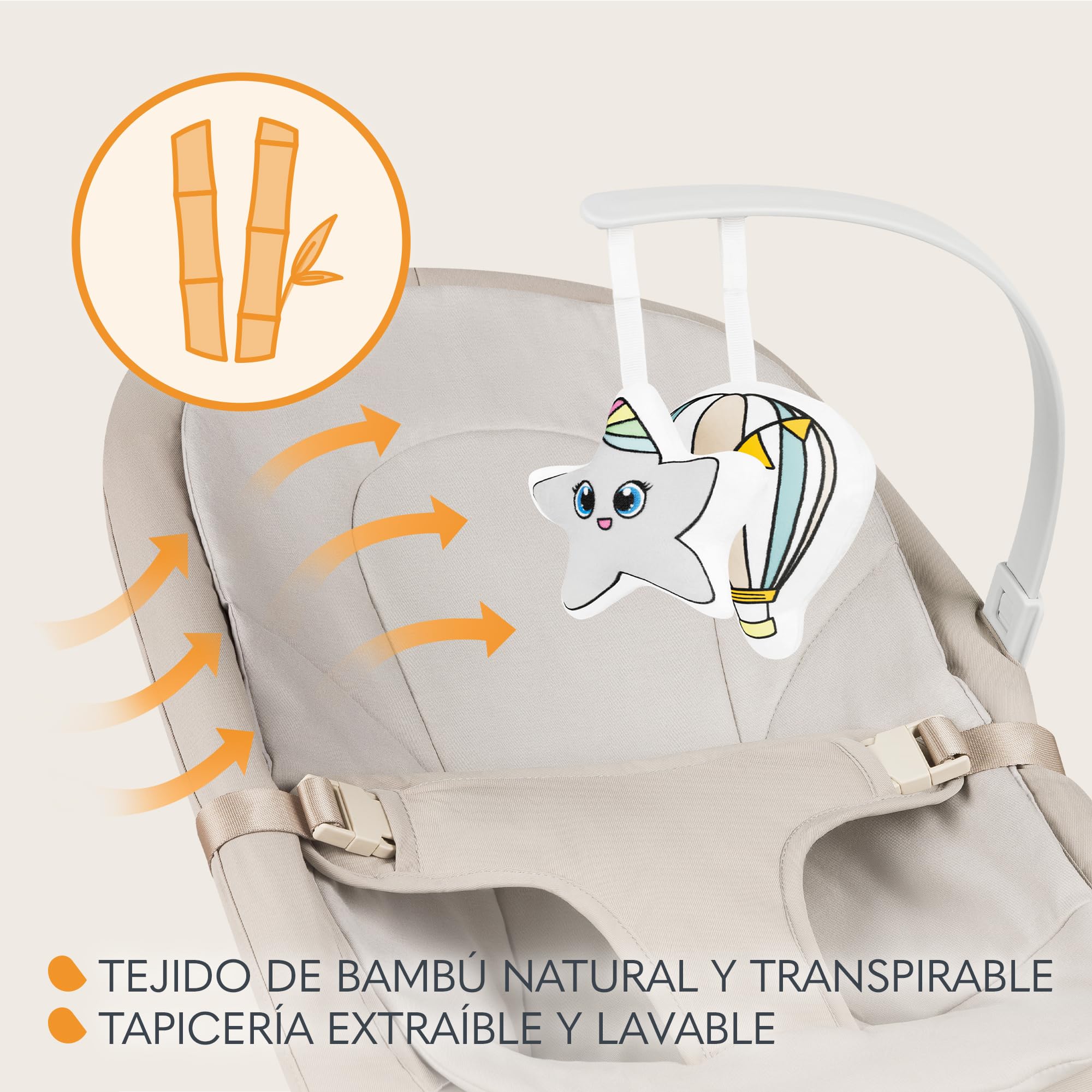 LIONELO LILAC - Balancín y tumbona para bebés de hasta 9 kg, 0 a 6 meses, 2 en 1, 2 juguetes, inclinación ajustable, arnés de 3 puntos, peso ligero, 3,2 kg, plegable