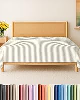 Vista 80 de Sábana encimera de bolsillo profundo, más suave que el algodón egipcio, 1 sábana encimera para colchón tamaño King