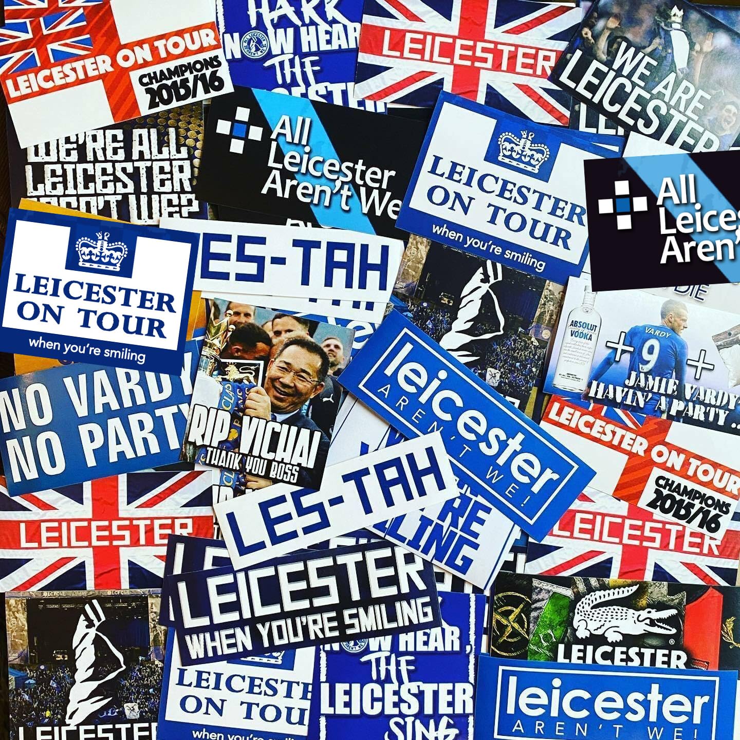 100 x Stickers for Leicester Fans - Inspired by City LCFC Foxes Ultras Scarf Flags Banners