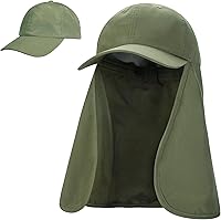 Vista 12 de Tirrinia Sombrero de sol con solapa para el cuello con ala ancha, UPF 50+ para senderismo, safari, pesca, para hombres y mujeres, ideal