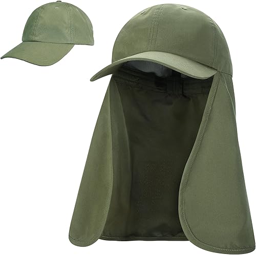 Miniatura 12 de Tirrinia Sombrero de sol con solapa para el cuello con ala ancha, UPF 50+ para senderismo, safari, pesca, para hombres y mujeres, ideal