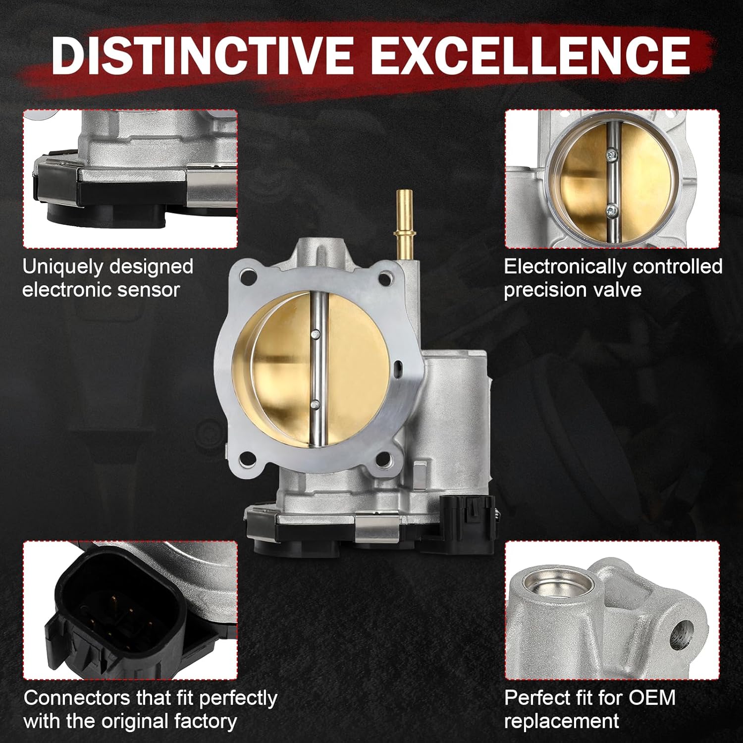 Throttle Body Compatible for Isuzu for i-290 4door 2.9L S 2008 for GMC for Canyon 4door 2.9L SLE 2008-2012 Optimal Replacement of OEM 12616439 Electronic Throttle Body