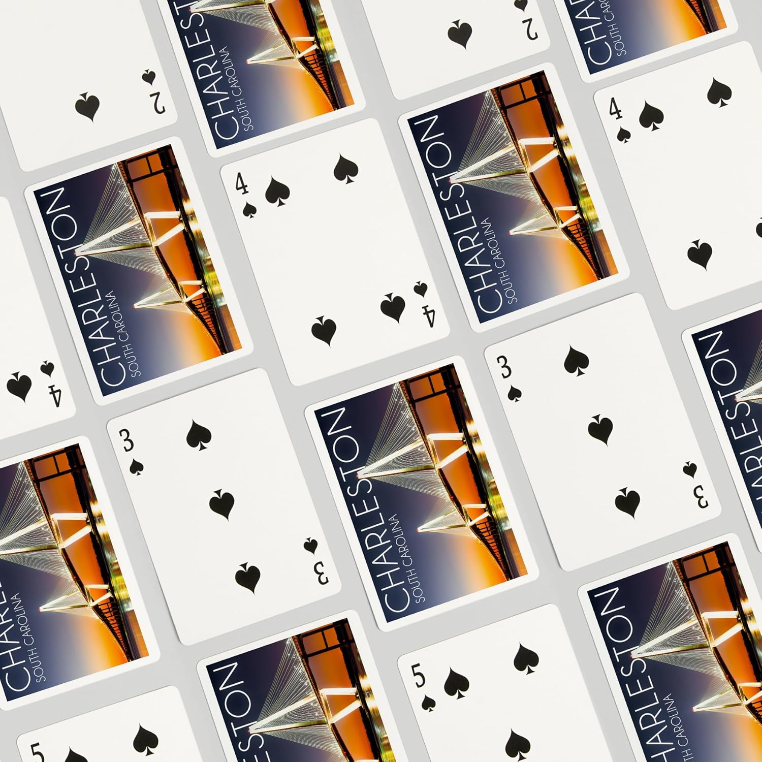 Lantern Press Charleston, South Carolina, Arthur Ravenel Jr. Bridge at Sunset, 52 Playing Cards for Adults, Poker Size Card Deck