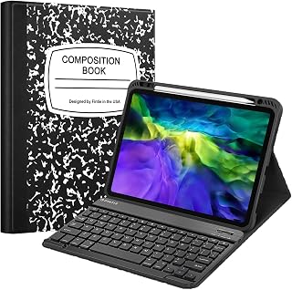 Fintie Keyboard Case for iPad Pro 11-inch (4th / 3rd Generation) 2022/2021 - Soft TPU Back Cover with Magnetically Detachable Bluetooth Keyboard, Also Fit iPad Pro 11" 2nd / 1st Gen, Composition
