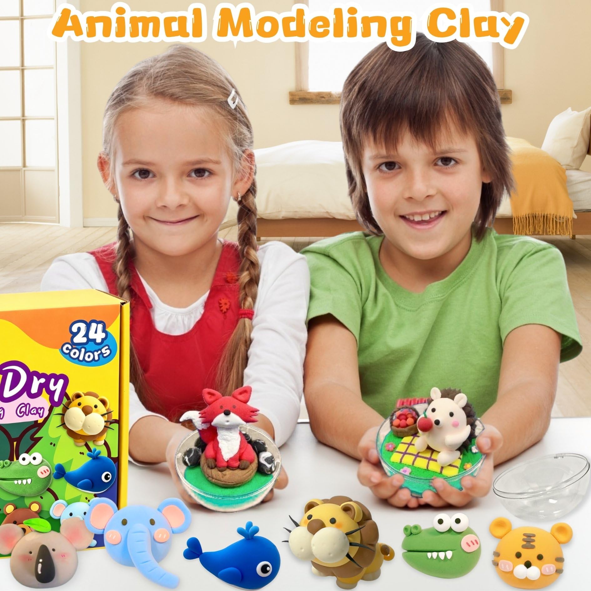 XFGOU Air Pâte à Modeler Autodurcissante Jouets et Passe-Temps Pâte Autodurcissante 24 Couleurs 50 g Pâte à Modeler Pâte avec Outils de Sculpture