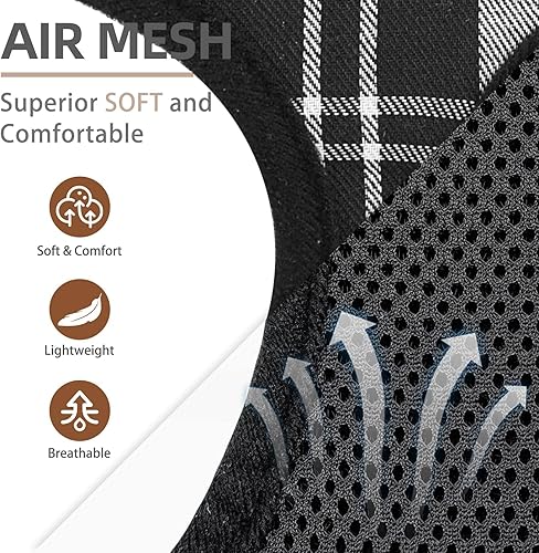 Miniatura 2 de Pupteck - Arnés para perro, chaleco de malla suave con relleno cómodo para cachorros, perros y gatos, evita los tirones, color negro y blanco