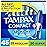 Tampax Compact Pearl Tampons for Women Multipack, with LeakGuard Braid & Extendable Applicator, Regular/Super Absorbency, Compact Extendable Applicator, Unscented, 45 Count