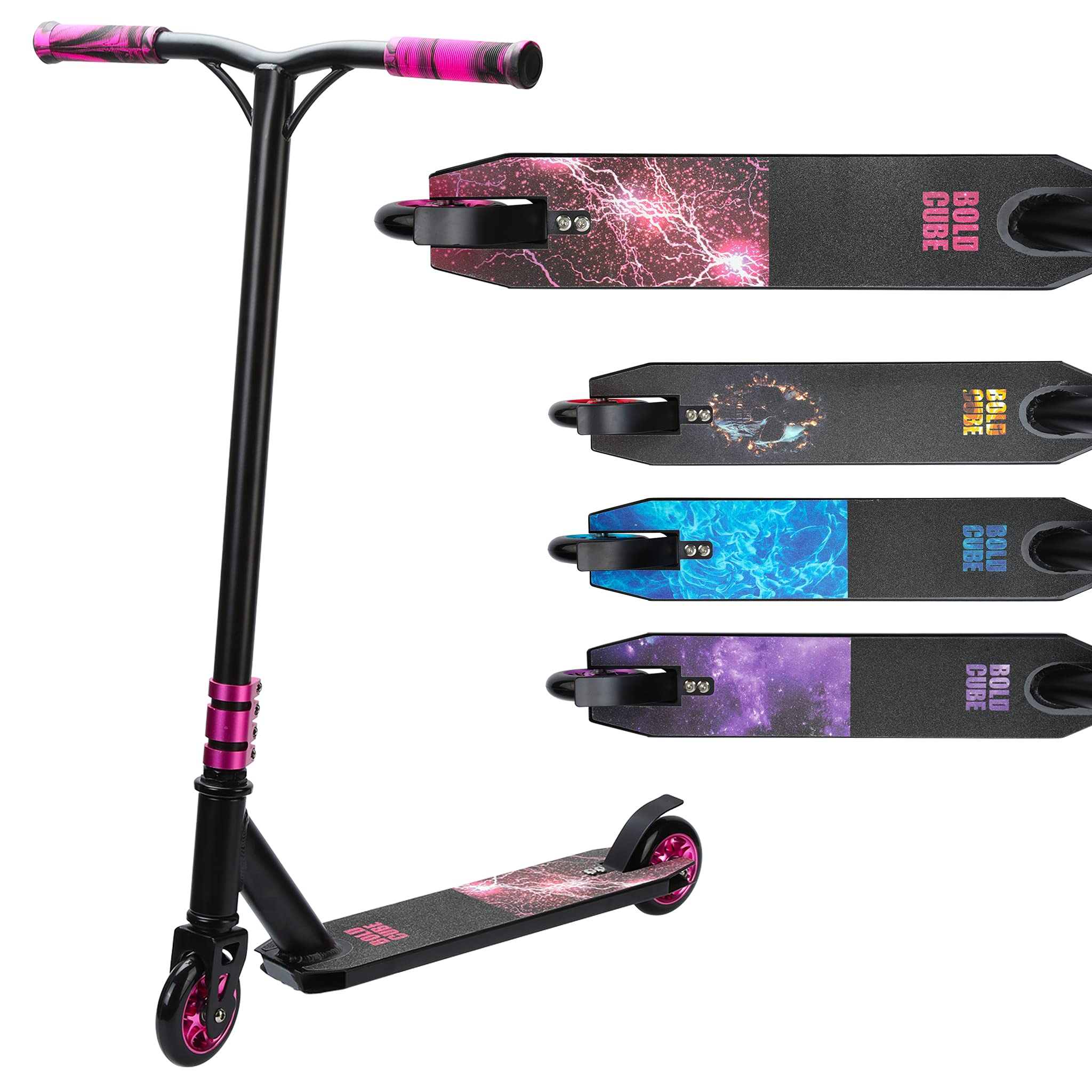 Buy BOLDCUBE Stunt Scooters for Kids Age 812 Pro Freestyle Trick