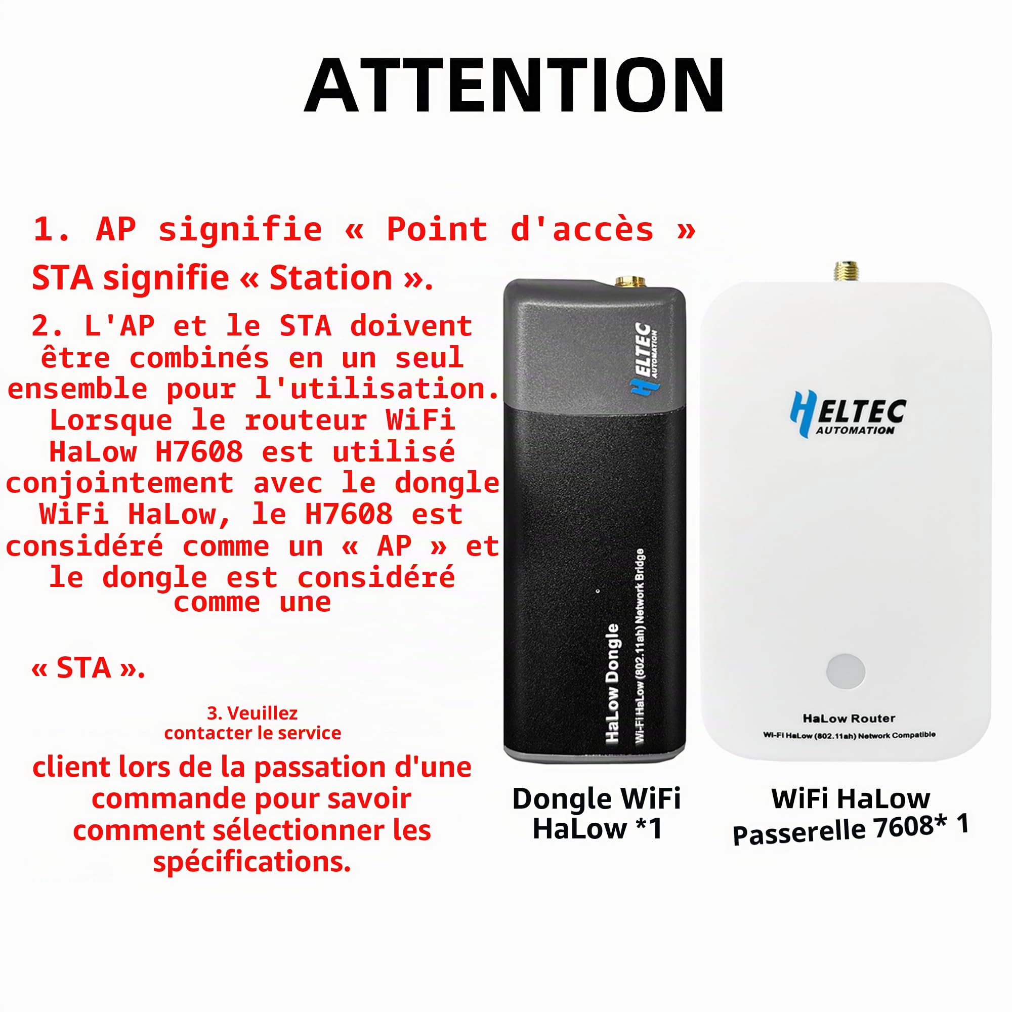 Heltec Dongle sans fil Wi-Fi HaLow 802.11ah STA+HT-H7608
