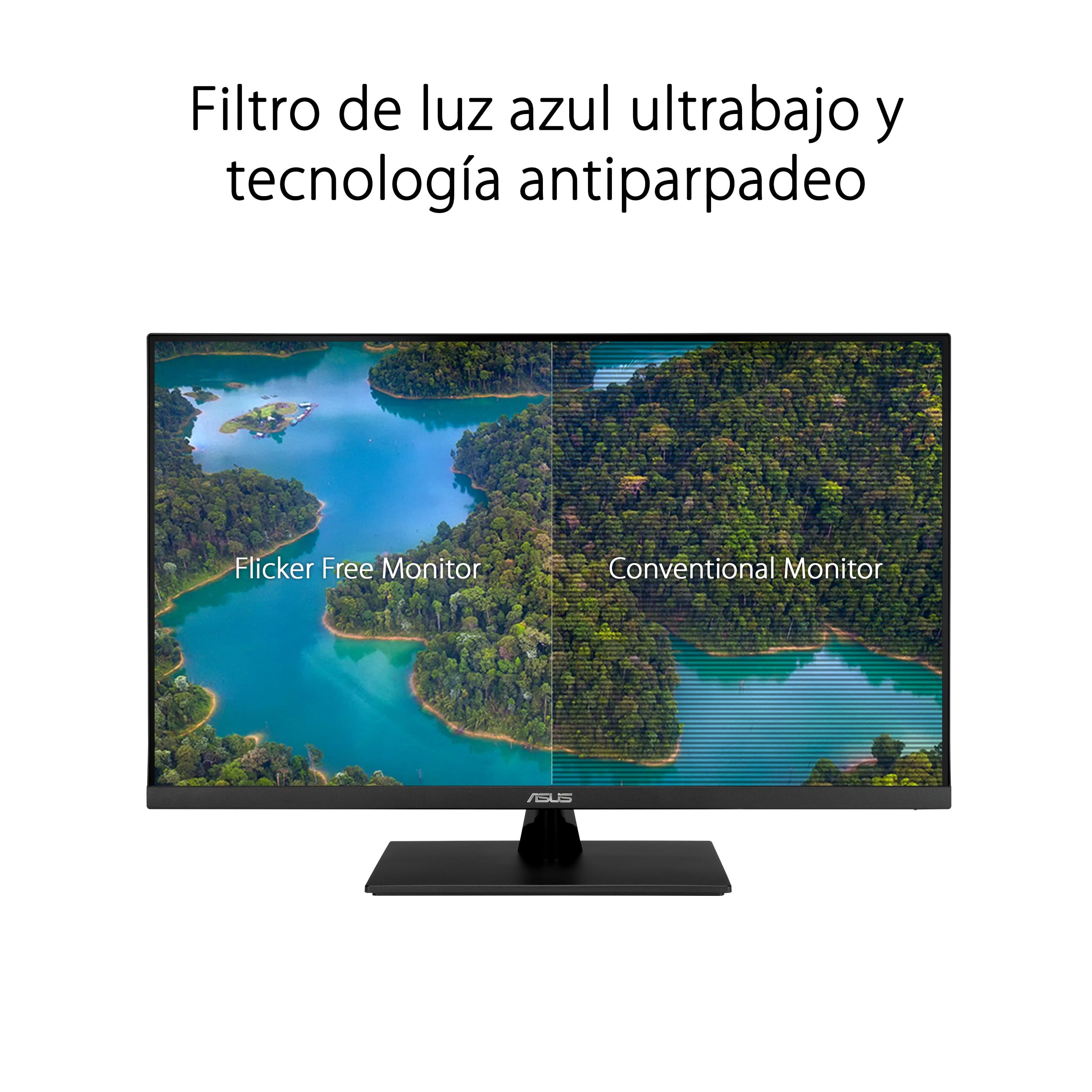 ASUS VP327Q - Monitor Eye Care de 31,5", 4K UHD (3840 x 2160), 99% sRGB, HDR-10, Adaptive-Sync, DisplayPort, HDMI, antiparpadeo, Filtro de luz Azul, montable en Pared