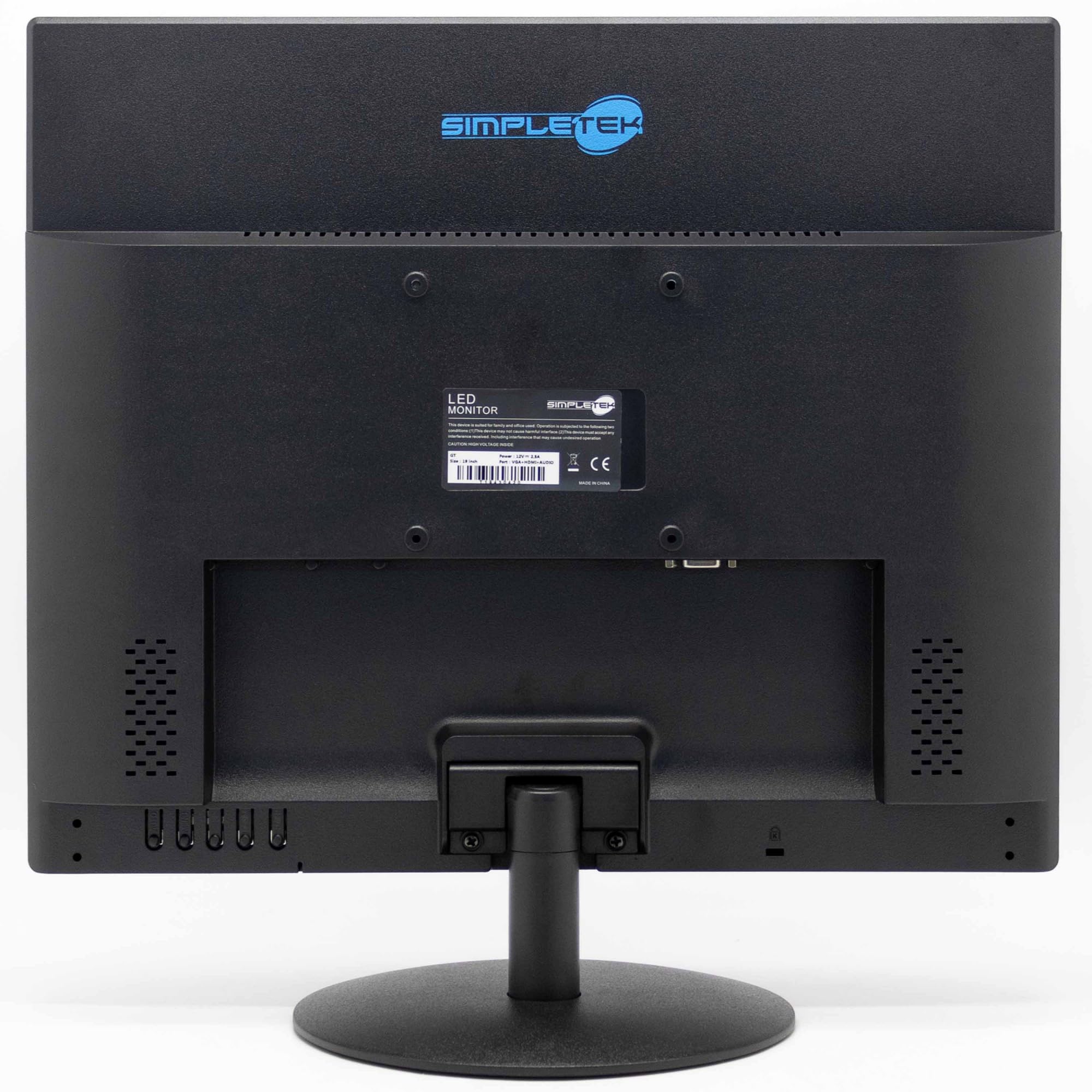 SIMPLETEK Monitor LCD 19.5″ LED 1600x900 | Con VGA, DVI E Casse Integrate | Per Ufficio, POS E DVR | Nero - 4