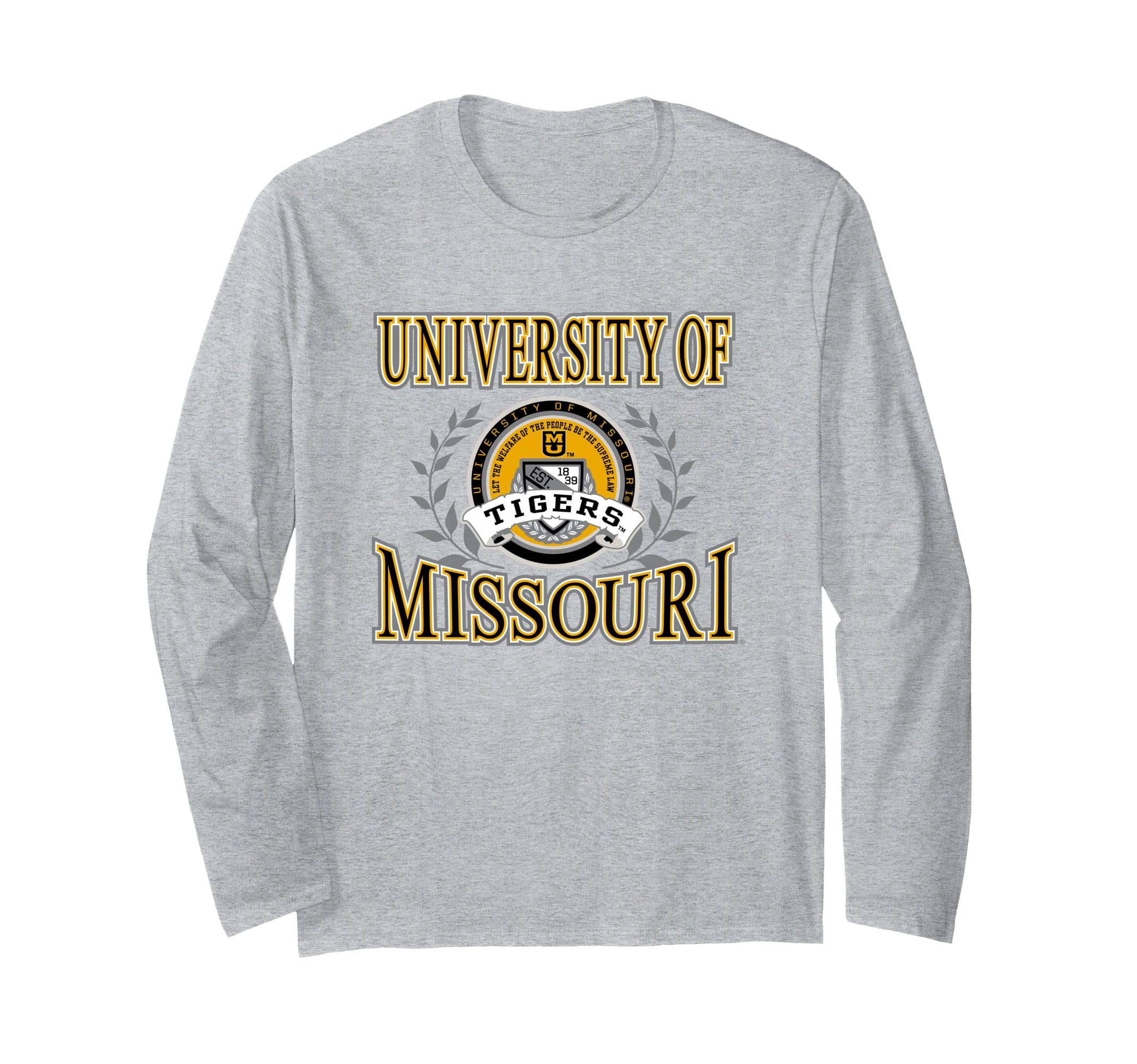Missouri Tigers Laurels Logo Officially Licensed Long Sleeve T-Shirt