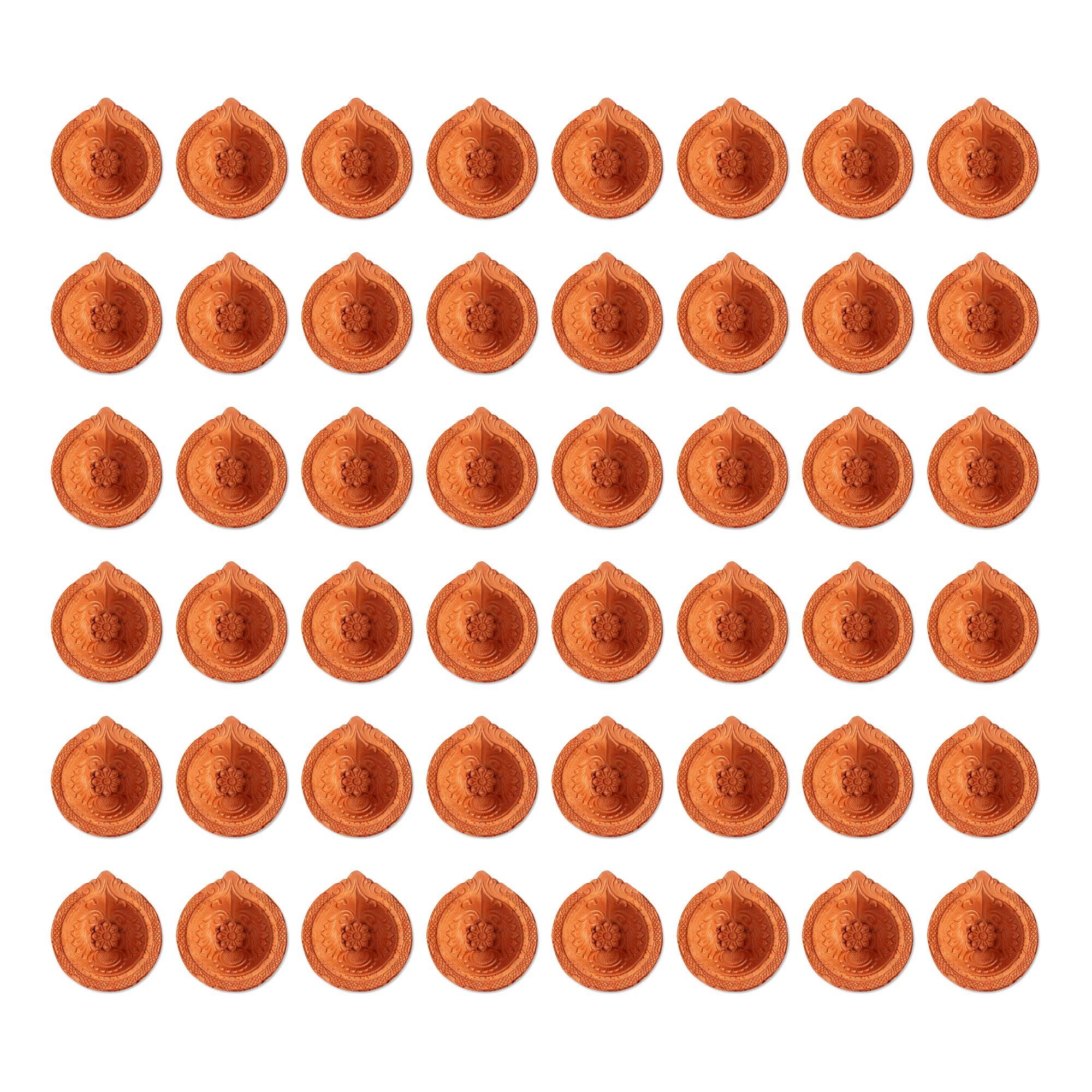 Home Genie Handmade Diyas for Diwali Decoration | Handmade Clay Mitti Diya | Lanterns for Diwali Decoration | Decoration Mitti Diya | Handmade Clay Diyas (Design 6, Pack of 48) (B0DGSYF97Q) Amazon Price History, Amazon Price Tracker
