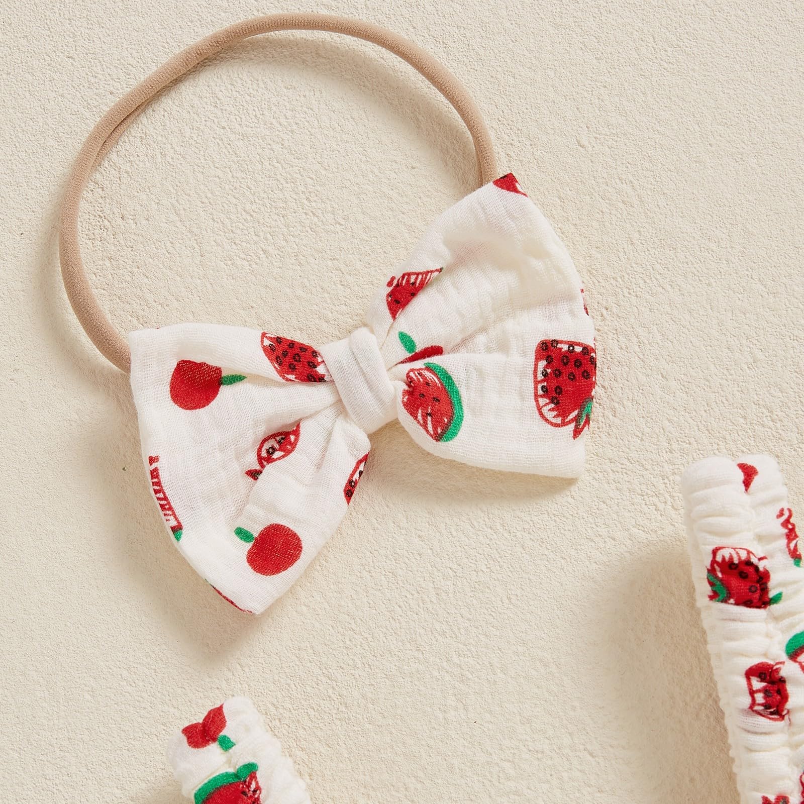 Bonangber Newborn Baby Girl Summer Clothes Strawberry Smocked Sleeveless Romper Cotton Linen Bodysuit Cute Preemie Girl Clothes(A-White Strawberry,0-3 Months)