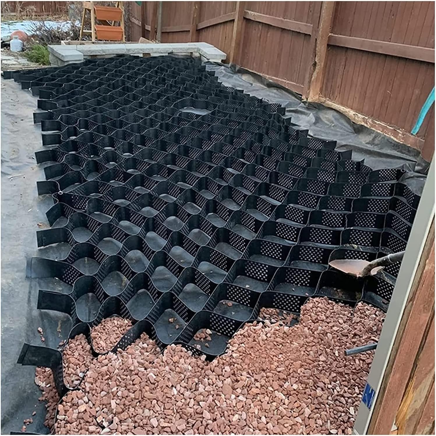 Grille de sol 6x6m pour pente stabilisateur de gravier perméable carrossable