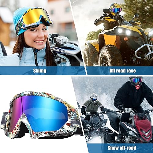 Miniatura 6 de Fiada 2 gafas ATV para adultos, gafas de motocross, antiniebla, motocicleta, esquí, motocross, para hombres y mujeres, para carreras de equitación