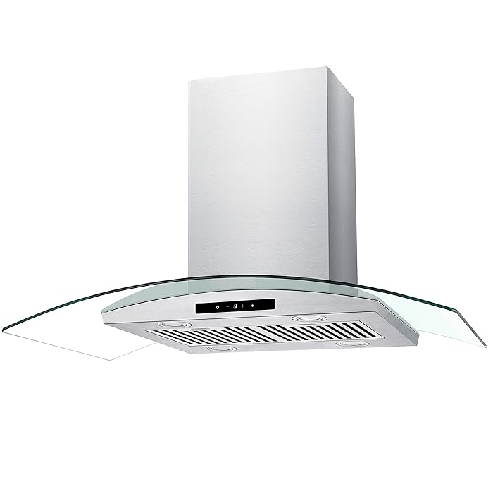 Buy CIARRA 36 inch Stainless Steel Range Hood with 450 CFM Air Flow, Ducted/Ductless Convertible