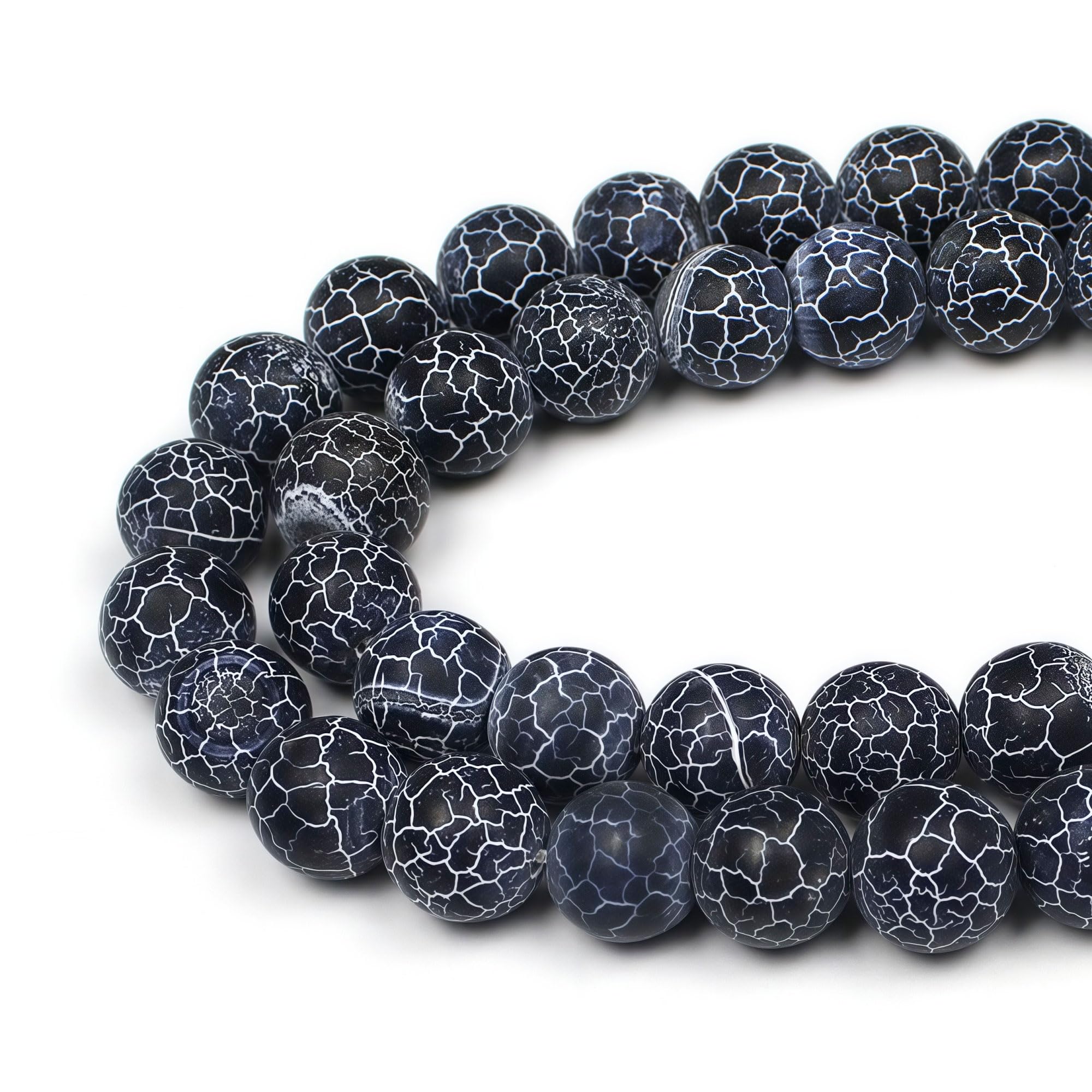 4/6/8/10/12mm Naturale Nero Ossidiana Braccialetto Di - Foto 8