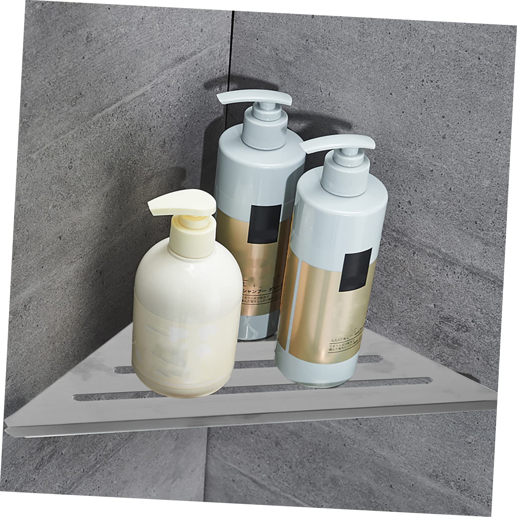 Estante de Ducha Colgante de Acero Inoxidable de 2 Piezas para baño, Estante de Escritorio de Esquina montado en la Pared con estantes de Almacenamiento de Metal, Organizador