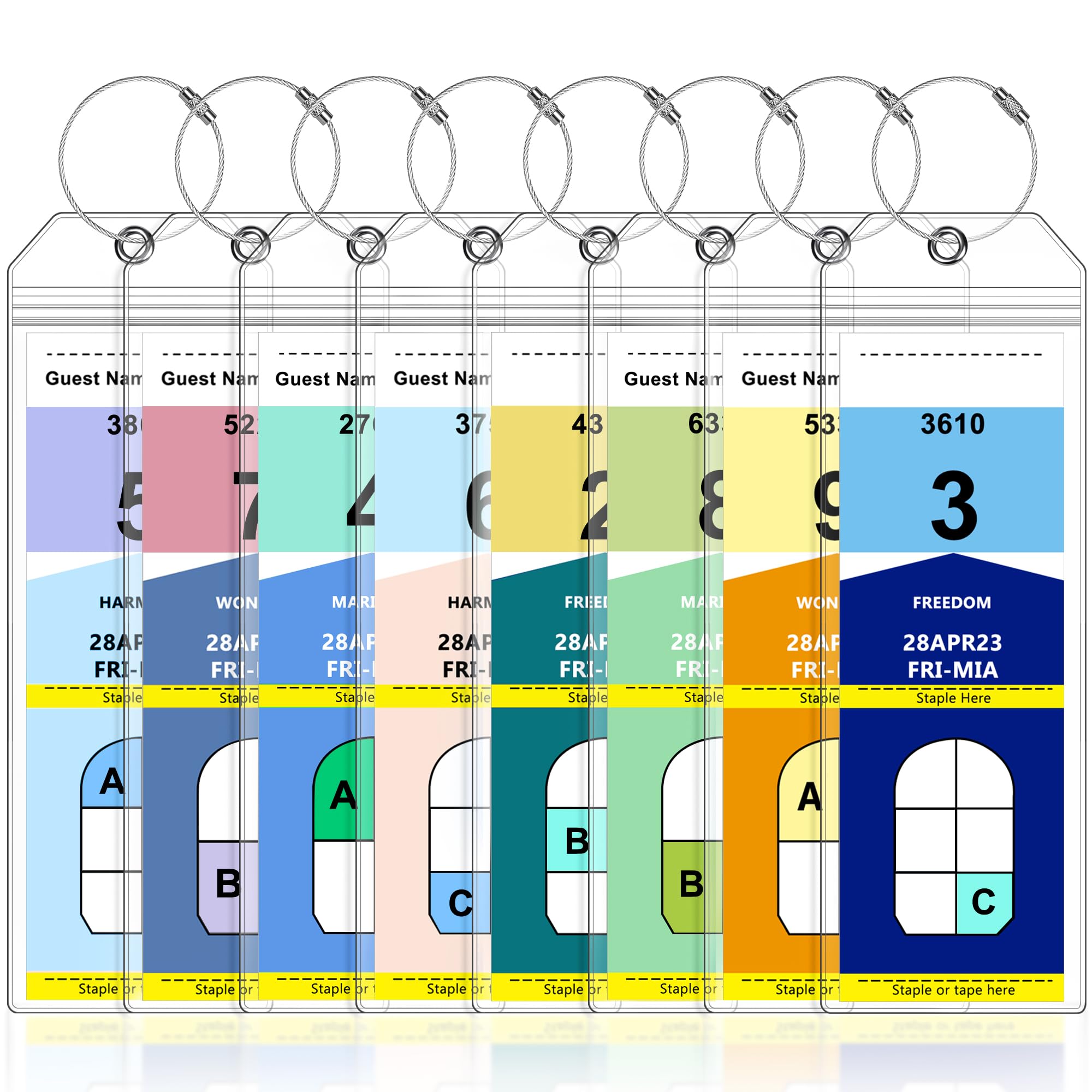 8 Pack Luggage Tags Travel Essentials Cruise Essentials for NCL Princess Carnival Royal Caribbean Celebrity Cruise Ships by