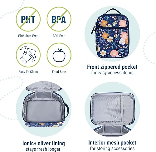 Miniatura 4 de Wildkin Lonchera ecológica para niños y niñas, perfecta para la lonchera reutilizable con estilo elemental, mantiene tu comida fresca para la