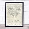 Teenage Dirtbag Script Heart Song Lyric Quote Music Print