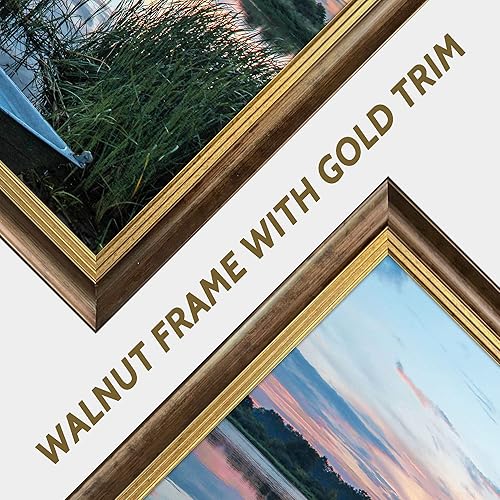 Miniatura 3 de Lienzo decorativo para la pared de la escena del lago imagen de paisaje enmarcada grande, relajante, magnífico, puesta de sol, bosque, arte