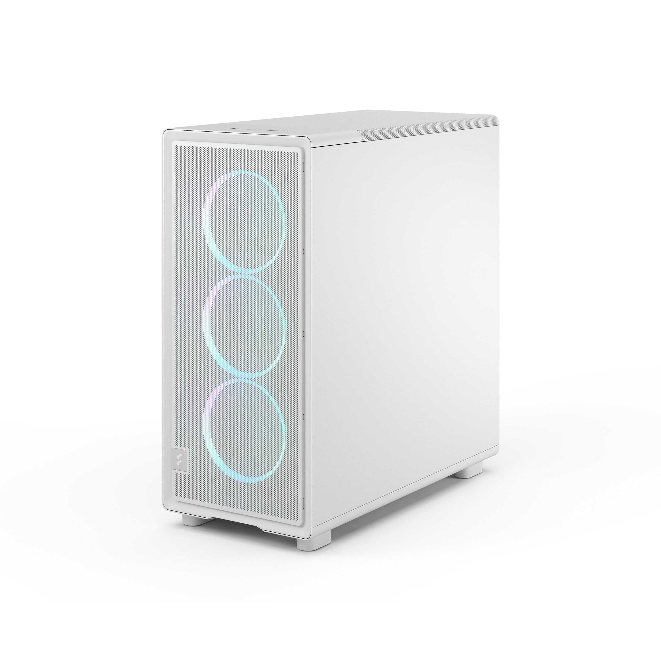 Fractal Design Epoch Weiß RGB - Klares Seitenteil aus gehärtetem Glas - Gaming-PC-Gehäuse - Mesh-Frontpanel - DREI Momentum 12 RGB-Lüfter inkl. - Geräumiger Innenraum - ATX/mATX/ITX Unterstützung – Bild 3