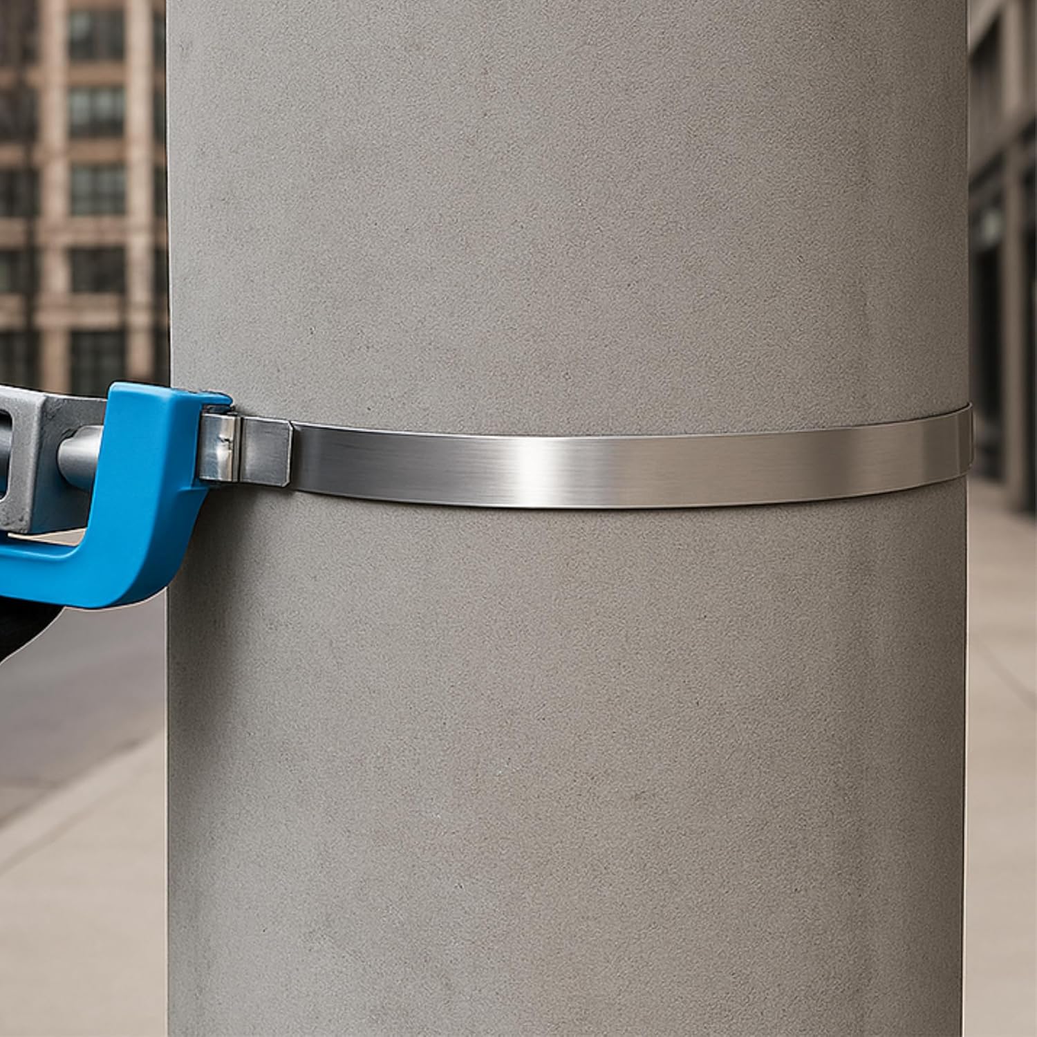 Band-It CP1699 5/8" Wide x 0.025" Thick 4" Diameter, Galvanized Carbon Steel Center Punch Clamp (25 Per Box)