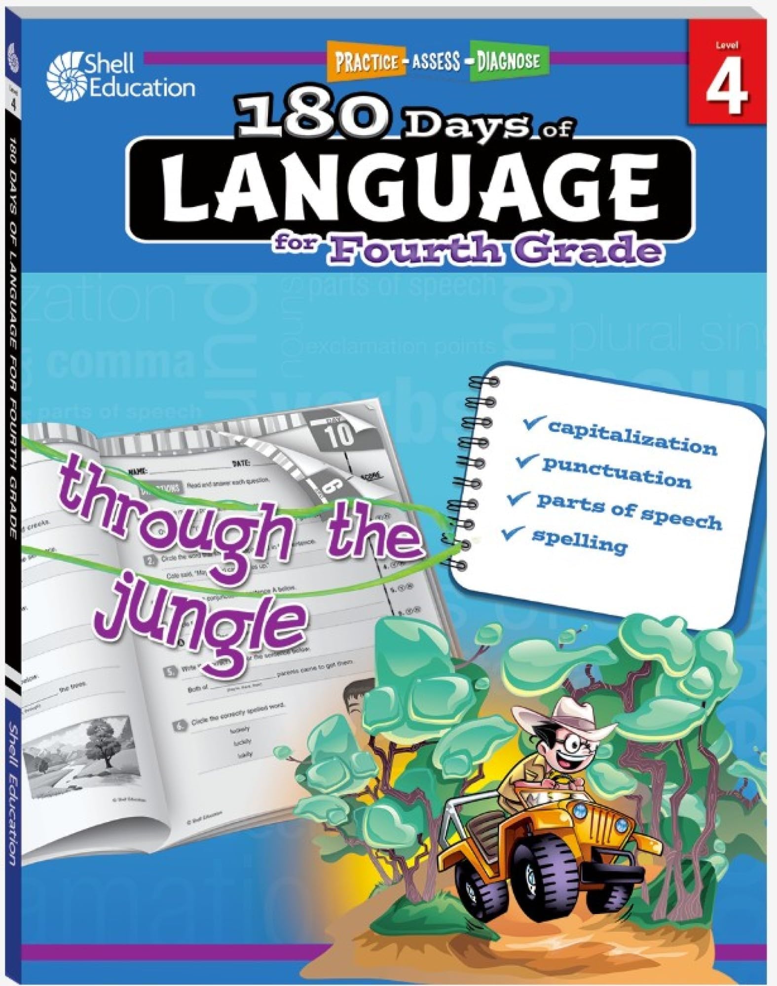 Shell Education 180 Days of Language for Fourth Grade