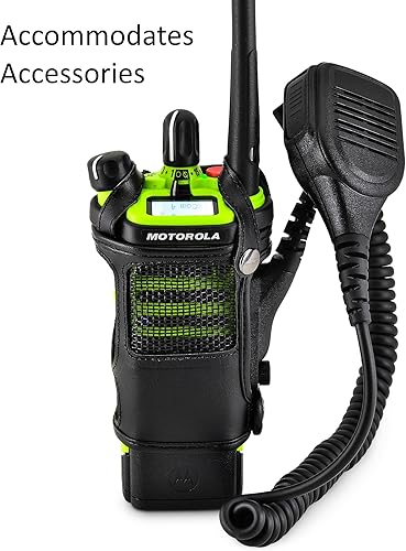 Miniatura 4 de Turtleback Funda de radio para Motorola APX6000XE - Funda de radio de cuero duradera con trinquete de alta resistencia de 2.25 pulgadas para