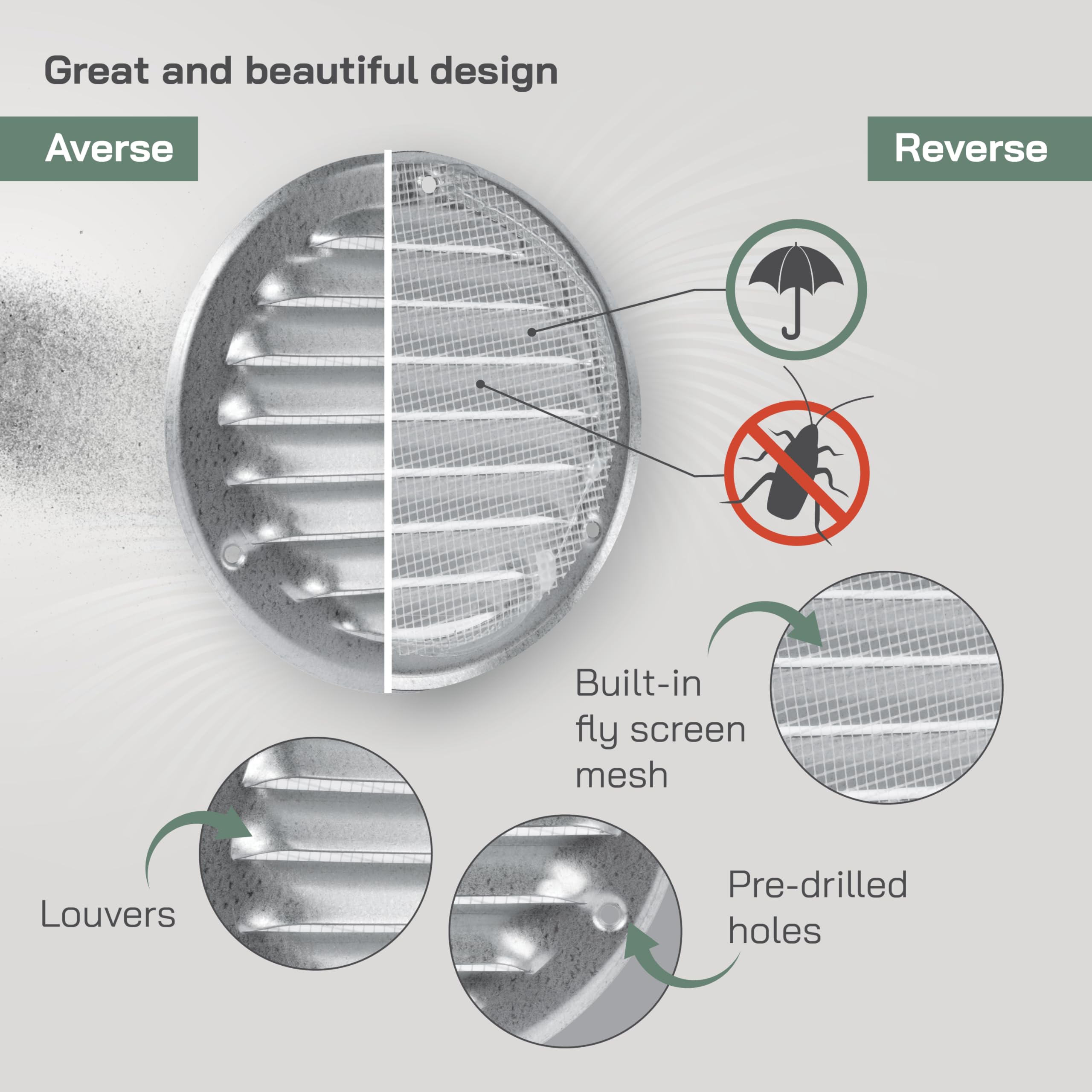 Vent Systems Lot De 2 Grilles D'aération En Aluminium Doré 40 X 300 Mm